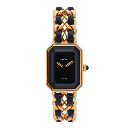 Chanel Stainless Steel Lambskin 20mm Chain Premiere Quartz Watch Gold M 1 of 6