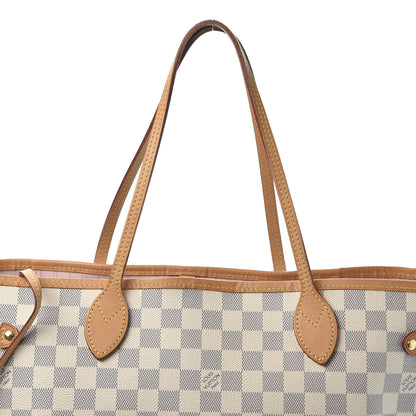 Louis Vuitton Damier Azur Neo Neverfull MM Rose Ballerine 10 of 11