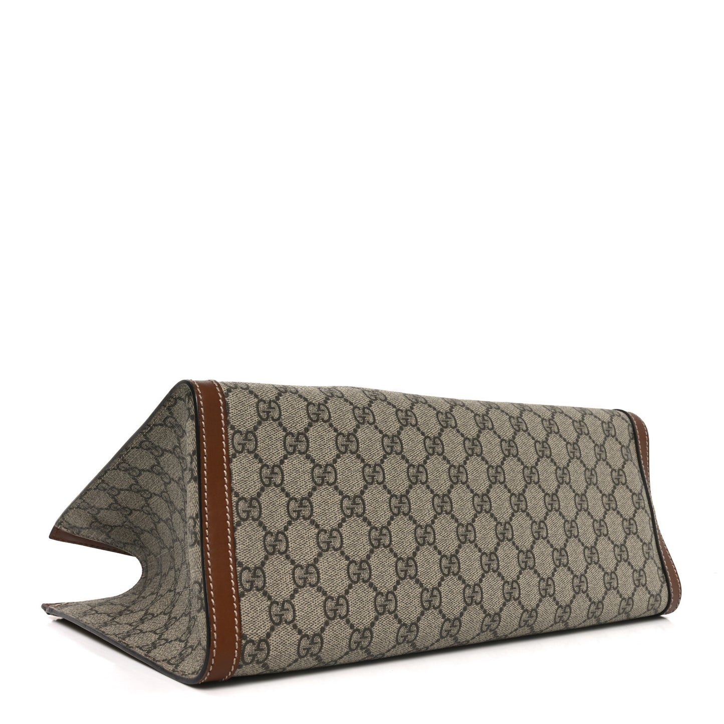 GG Supreme Monogram Medium Padlock Tote Beige Cuir