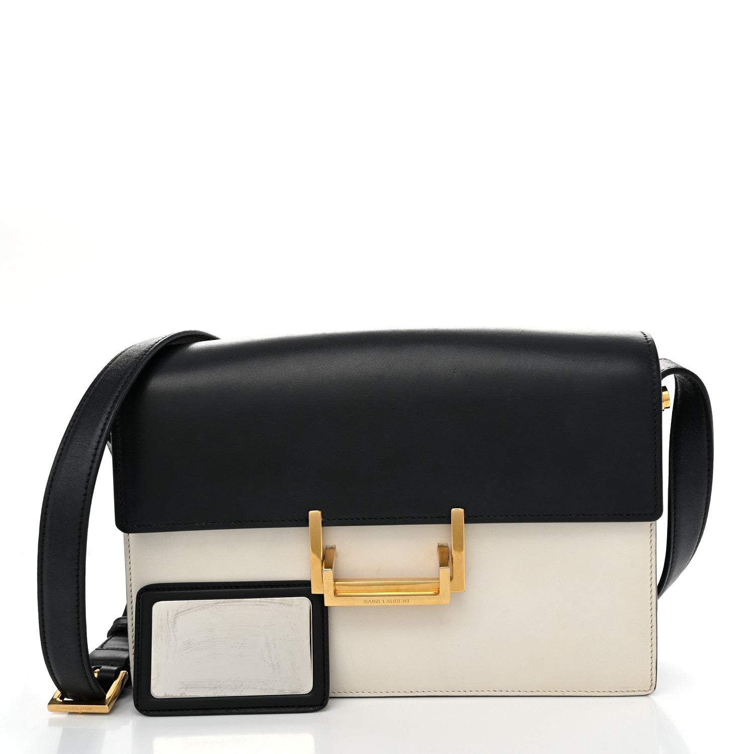 Saint Laurent Calfskin Medium Classic Lulu Bag Black White 3 of 11