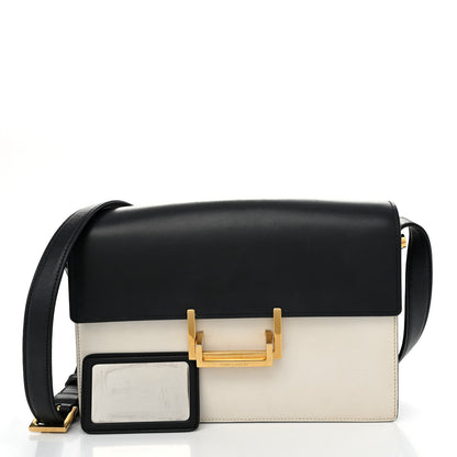 Saint Laurent Calfskin Medium Classic Lulu Bag Black White 3 of 11