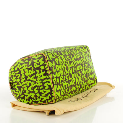Louis Vuitton Monogram Graffiti Speedy 30 Green 4 of 7