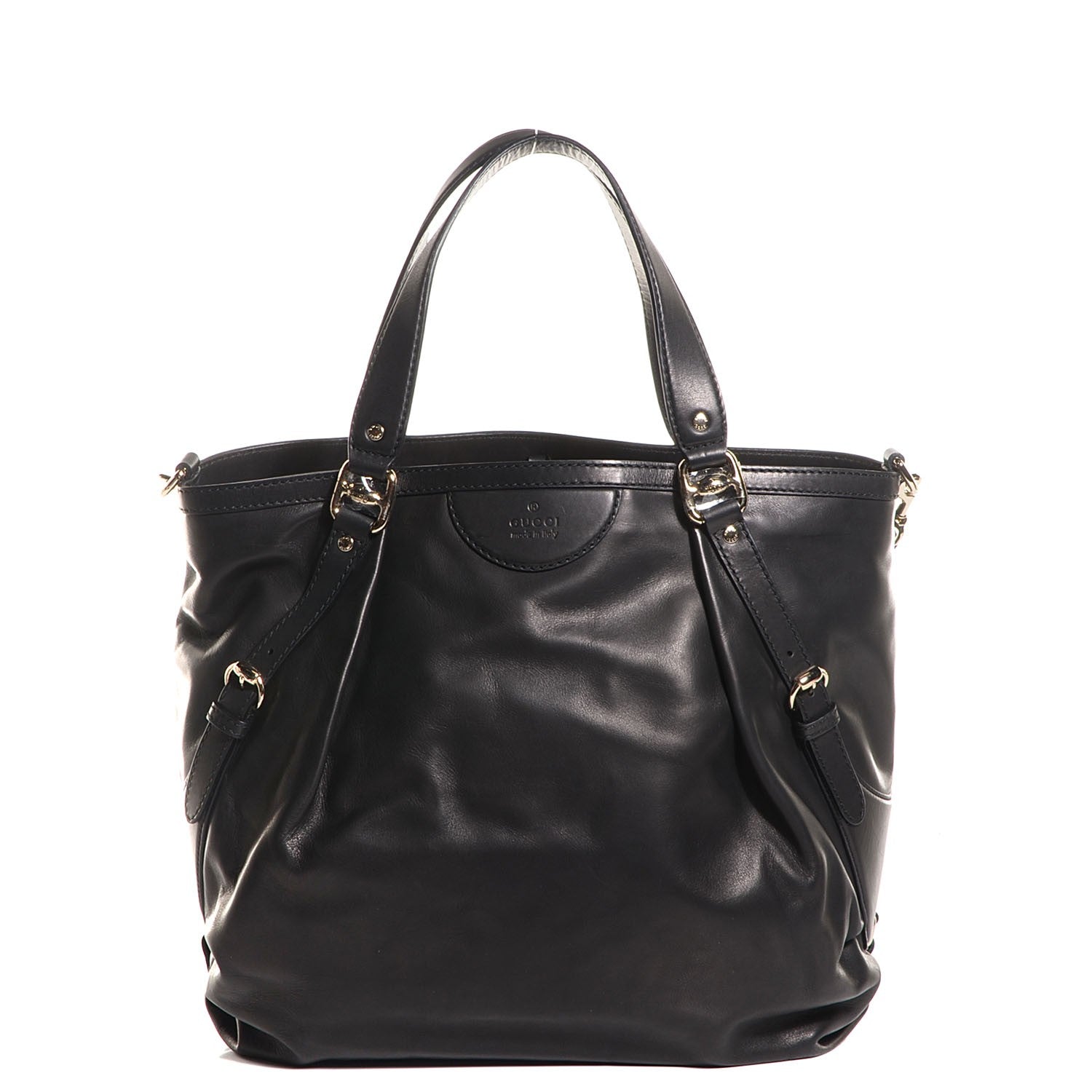Gucci Leather Medium Bridle Tote Black 1 of 9