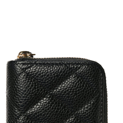 Chanel Caviar Quilted Zip Coin Purse Black 11 of 14