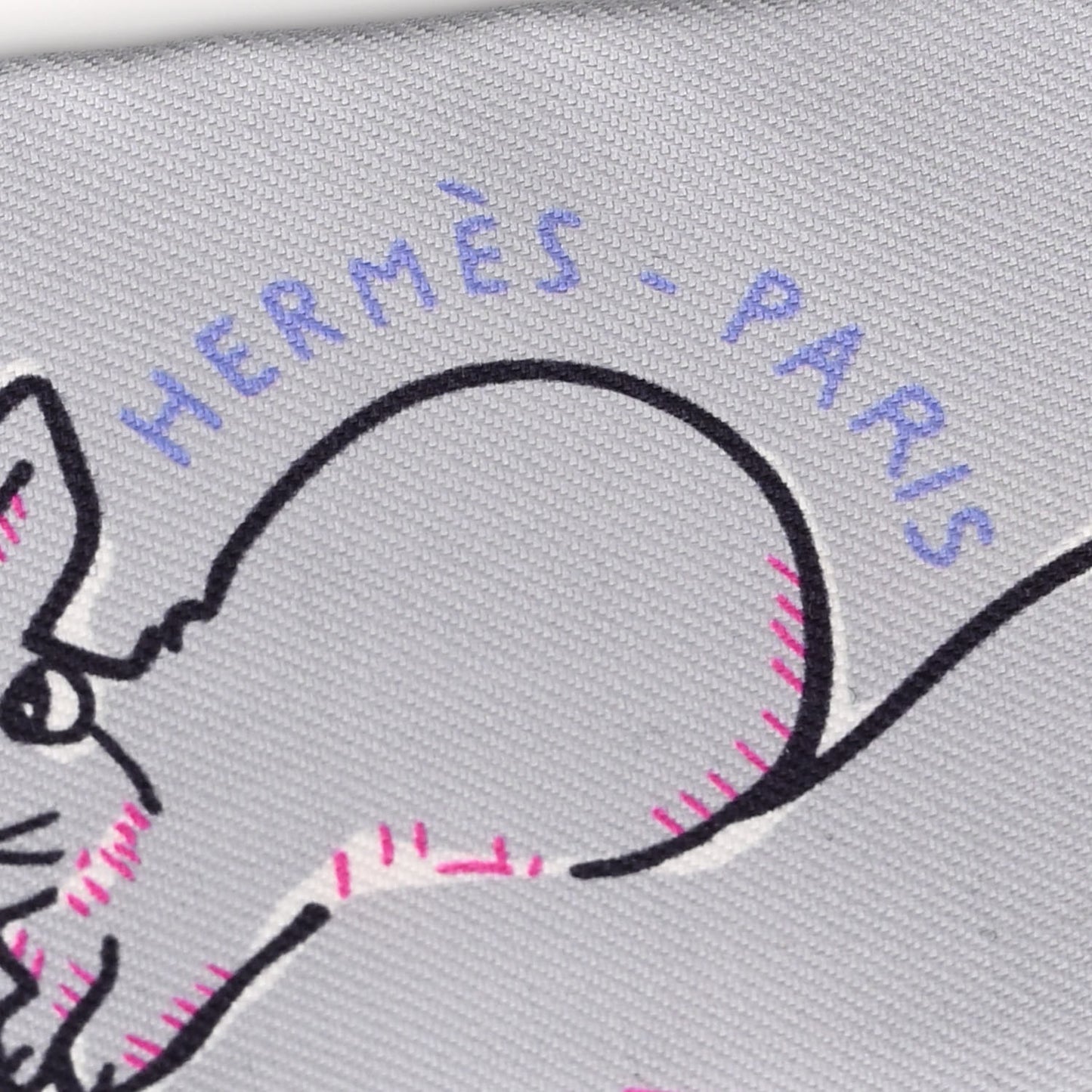 Silk Mille Et Un Lapins Twilly Gris Perle Rose Jaune