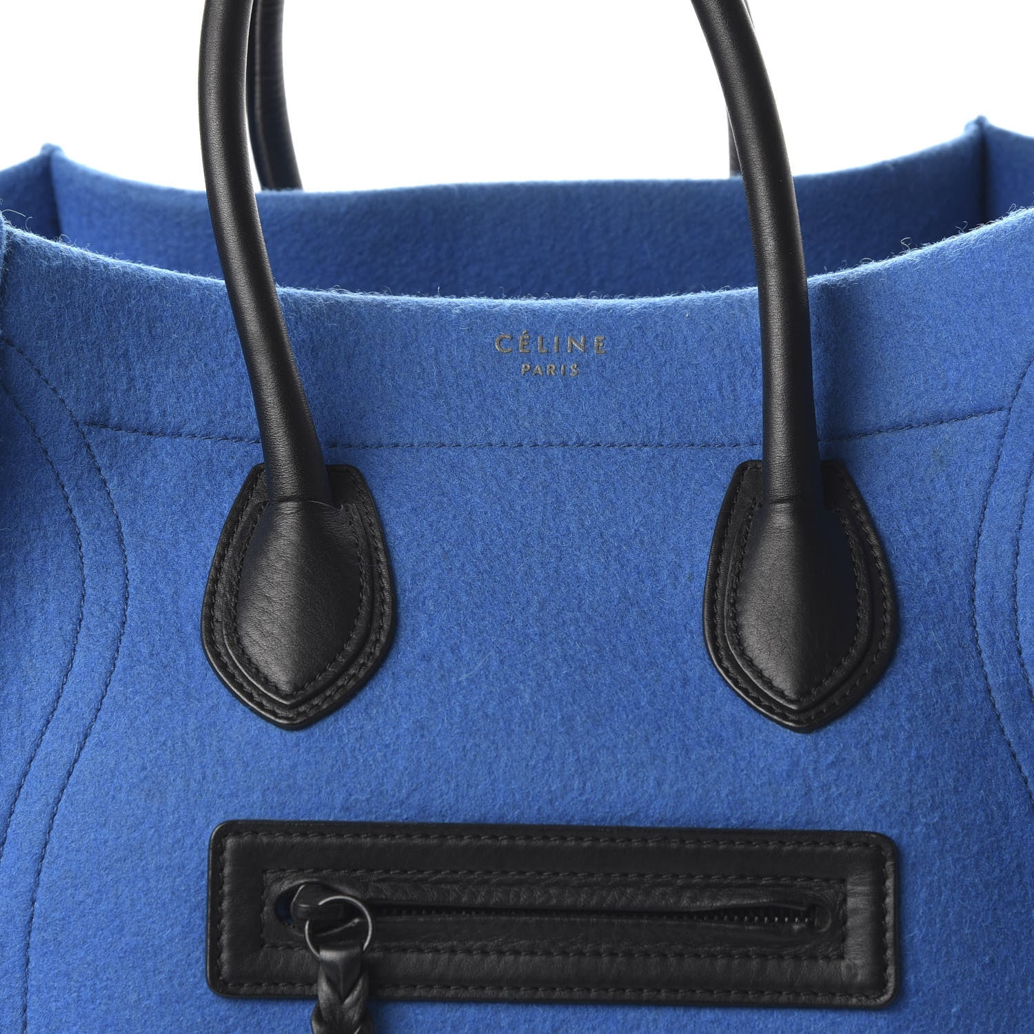 Celine Felt Medium Phantom Luggage Bright Blue 9 of 9