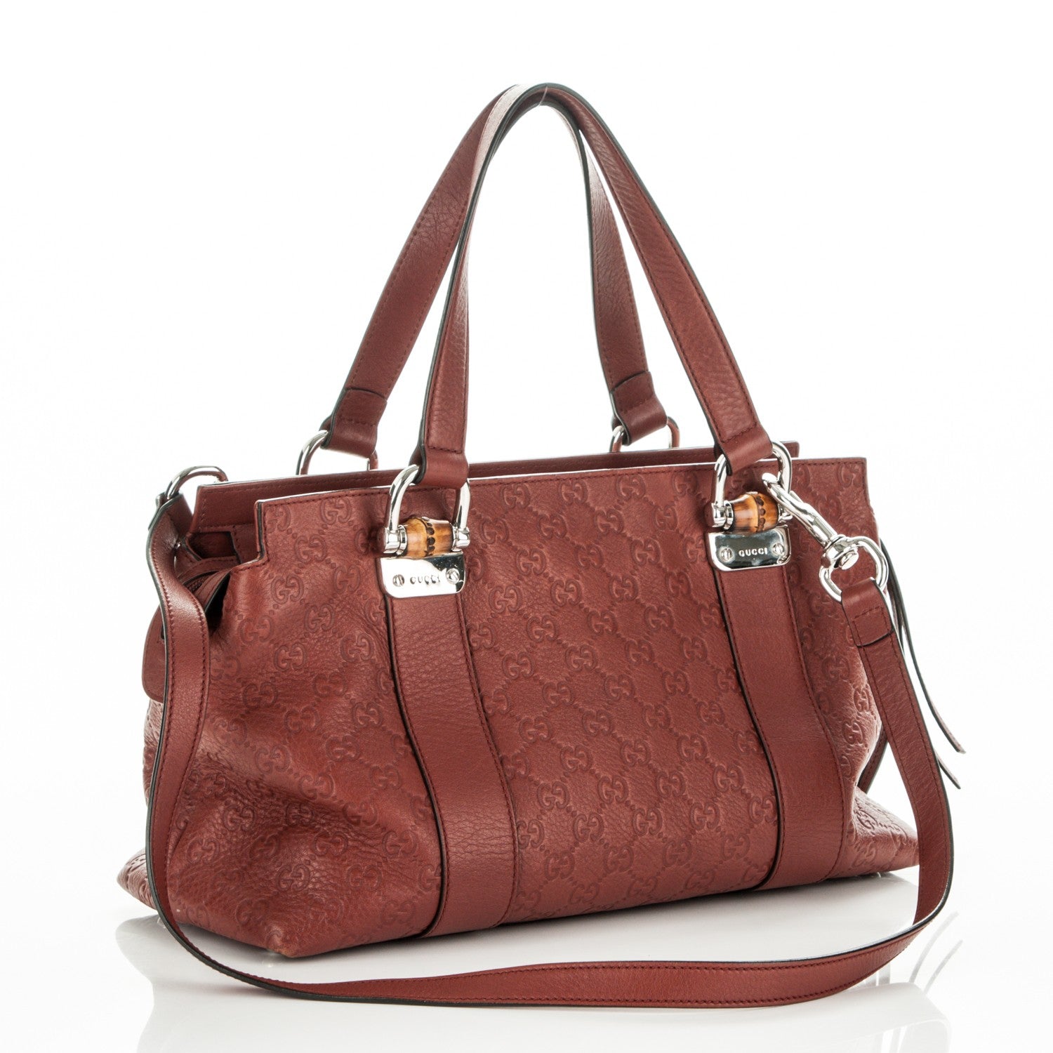 Gucci Guccissima Medium Bamboo Bar Tote 3 of 11