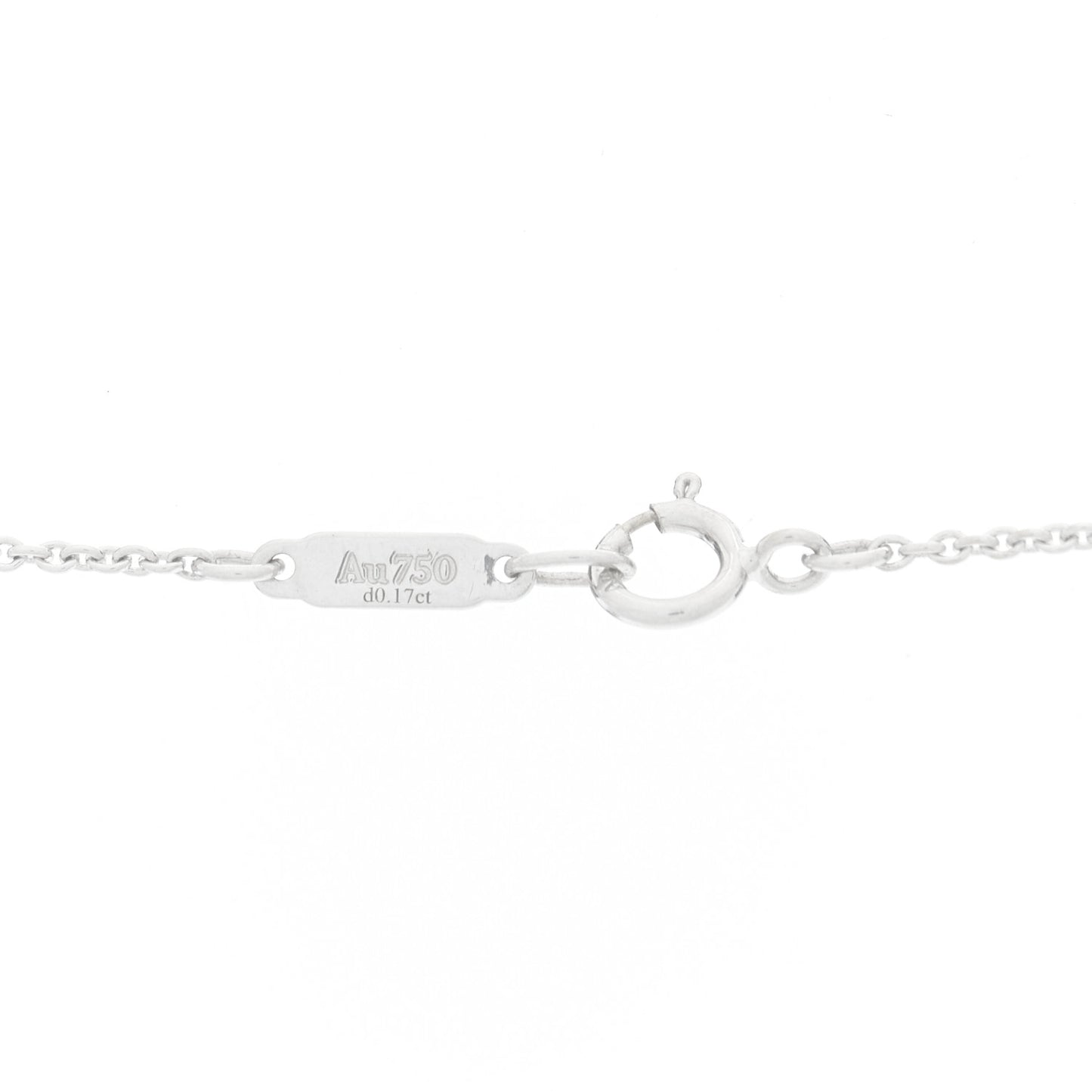 18K White Gold Diamond 1837 Triple Interlocking Circles Pendant Necklace