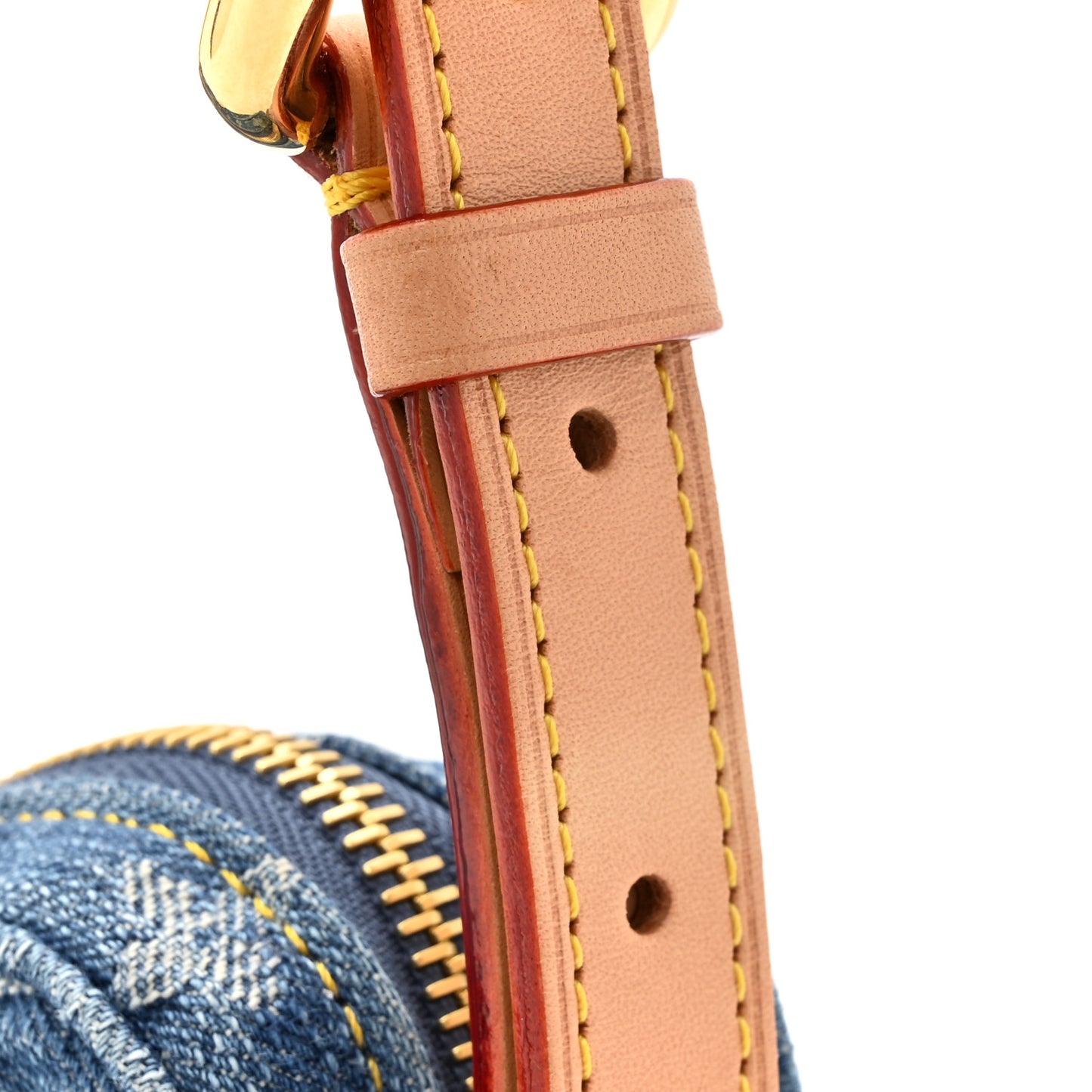 Monogram Denim Croissant MM Blue