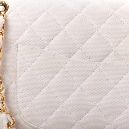 Chanel Neoprene Quilted Medium Double Flap White 14 of 14