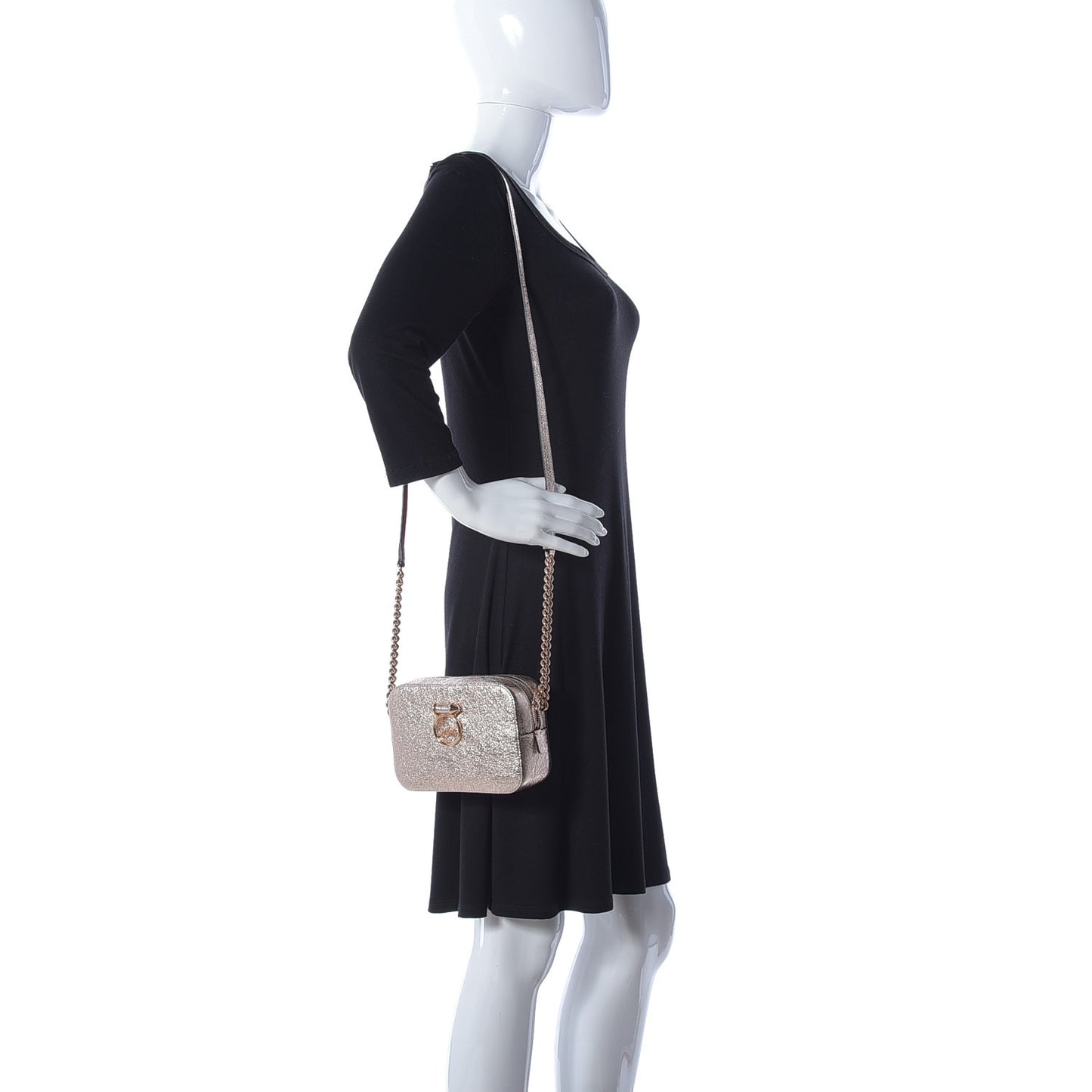 Metallic Crinkled Nappa Mini Rubylou Platine