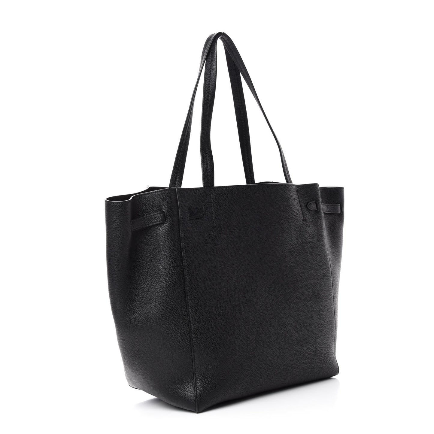 Soft Grained Calfskin Small Belt Cabas Phantom Black