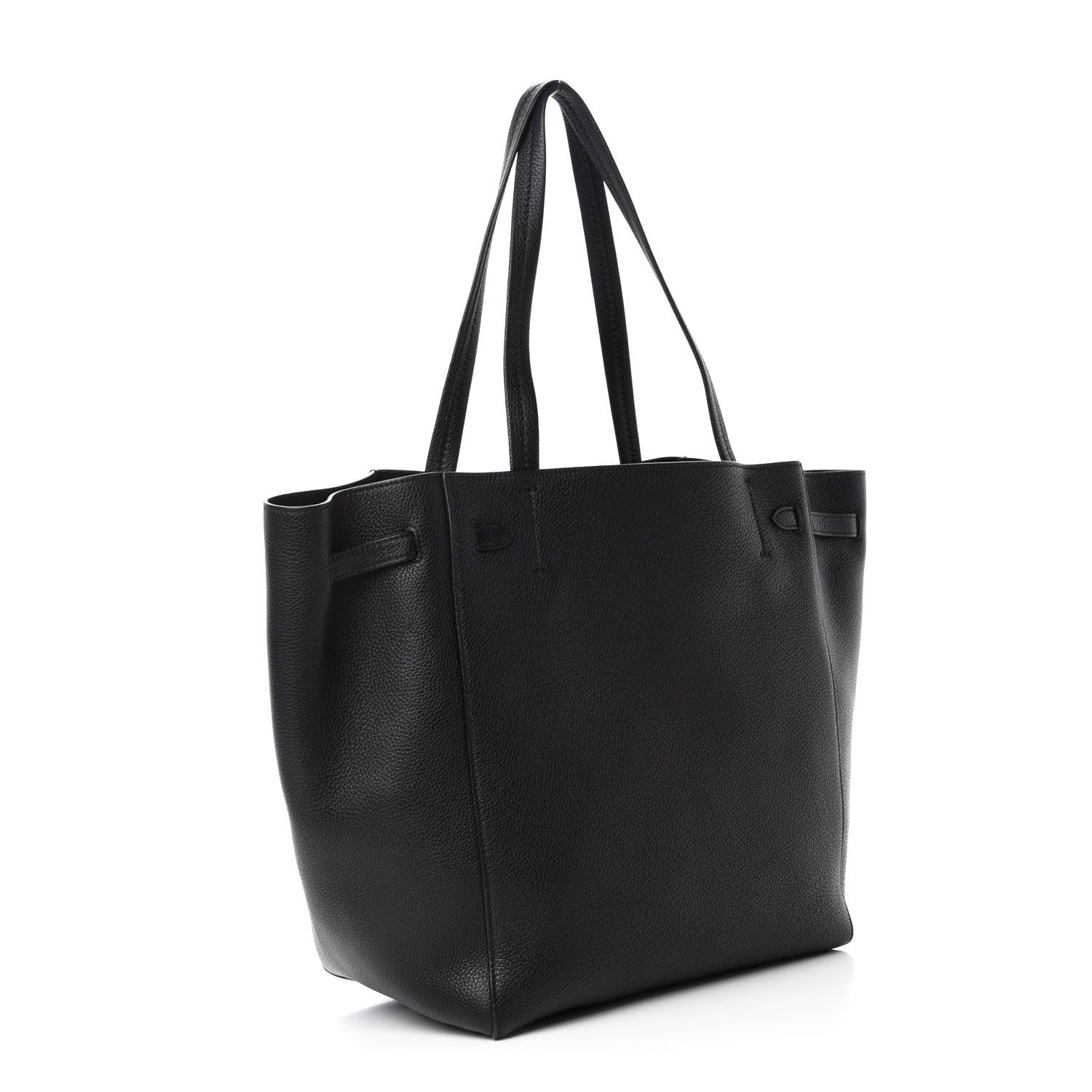 Celine Soft Grained Calfskin Small Belt Cabas Phantom Black 3 of 10