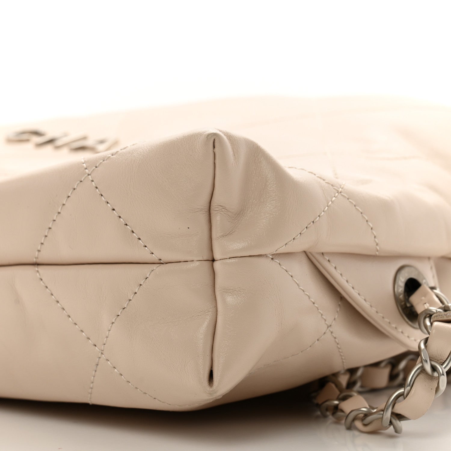 Chanel Shiny Calfskin Quilted Chanel 22 Backpack Beige 10 of 13