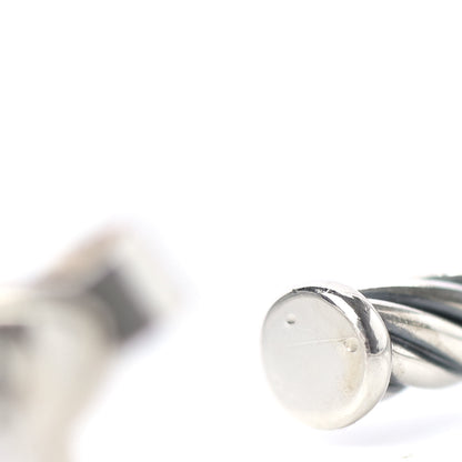 David Yurman Sterling Silver 14K Yellow Gold Medium Cable Classics Hoop Earrings 7 of 7