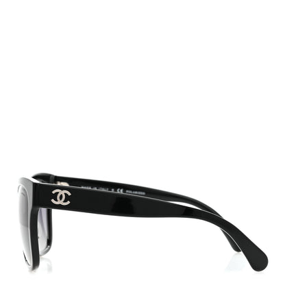 Chanel Acetate Polarized Square CC Sunglasses 5380-A  Black 3 of 9
