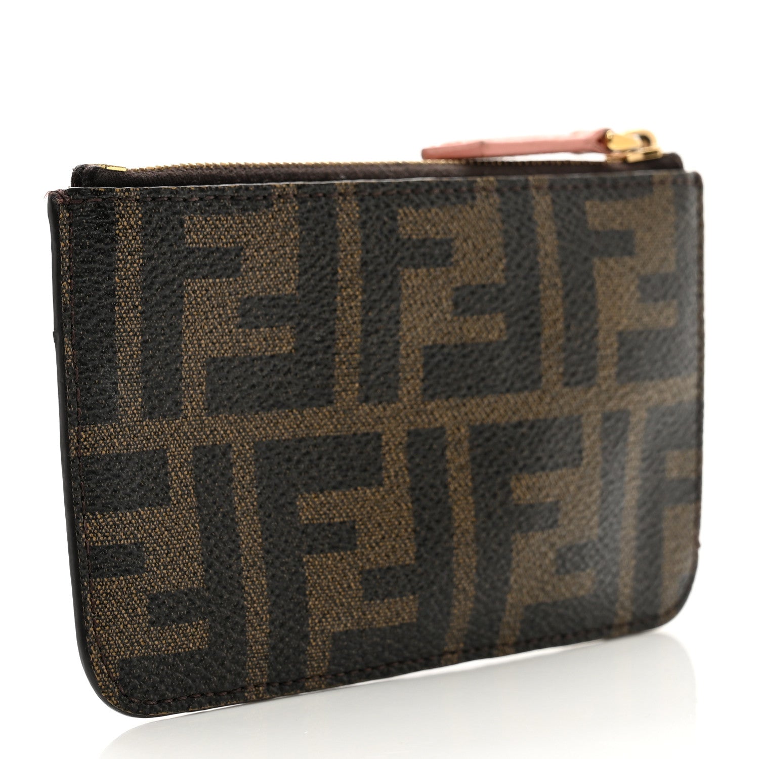 Fendi Zucca Spalmati Umbrella Print Coin Pouch Key Case Tobacco 3 of 9