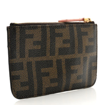 Fendi Zucca Spalmati Umbrella Print Coin Pouch Key Case Tobacco 3 of 9