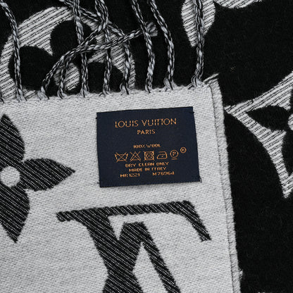 Louis Vuitton Wool Simply LV Scarf Black 3 of 3