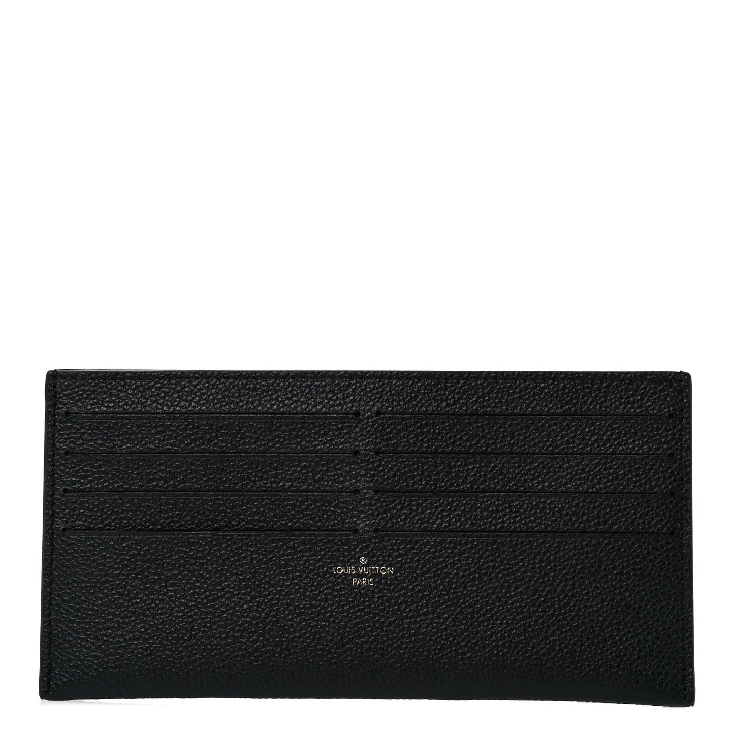 Calfskin Felicie Chain Wallet Card Holder Insert Black