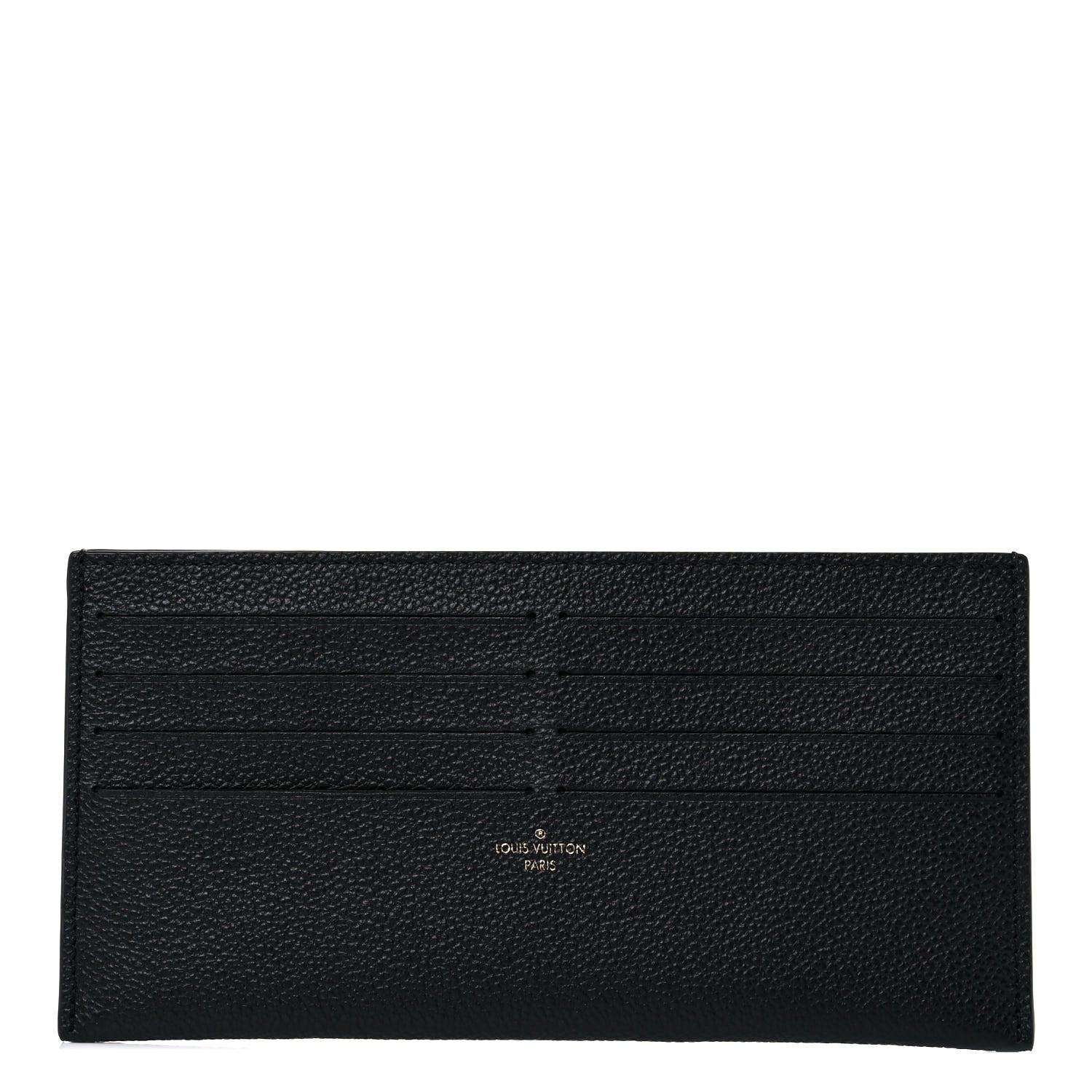 Louis Vuitton Calfskin Felicie Chain Wallet Card Holder Insert Black 1 of 7