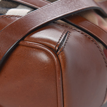 Burberry House Check Bridle Calfskin Medium Gosford Hobo Dark Tan 12 of 18