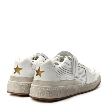 Saint Laurent Calfskin Perforated Mens Jeddo Sneakers 43 White 4 of 8
