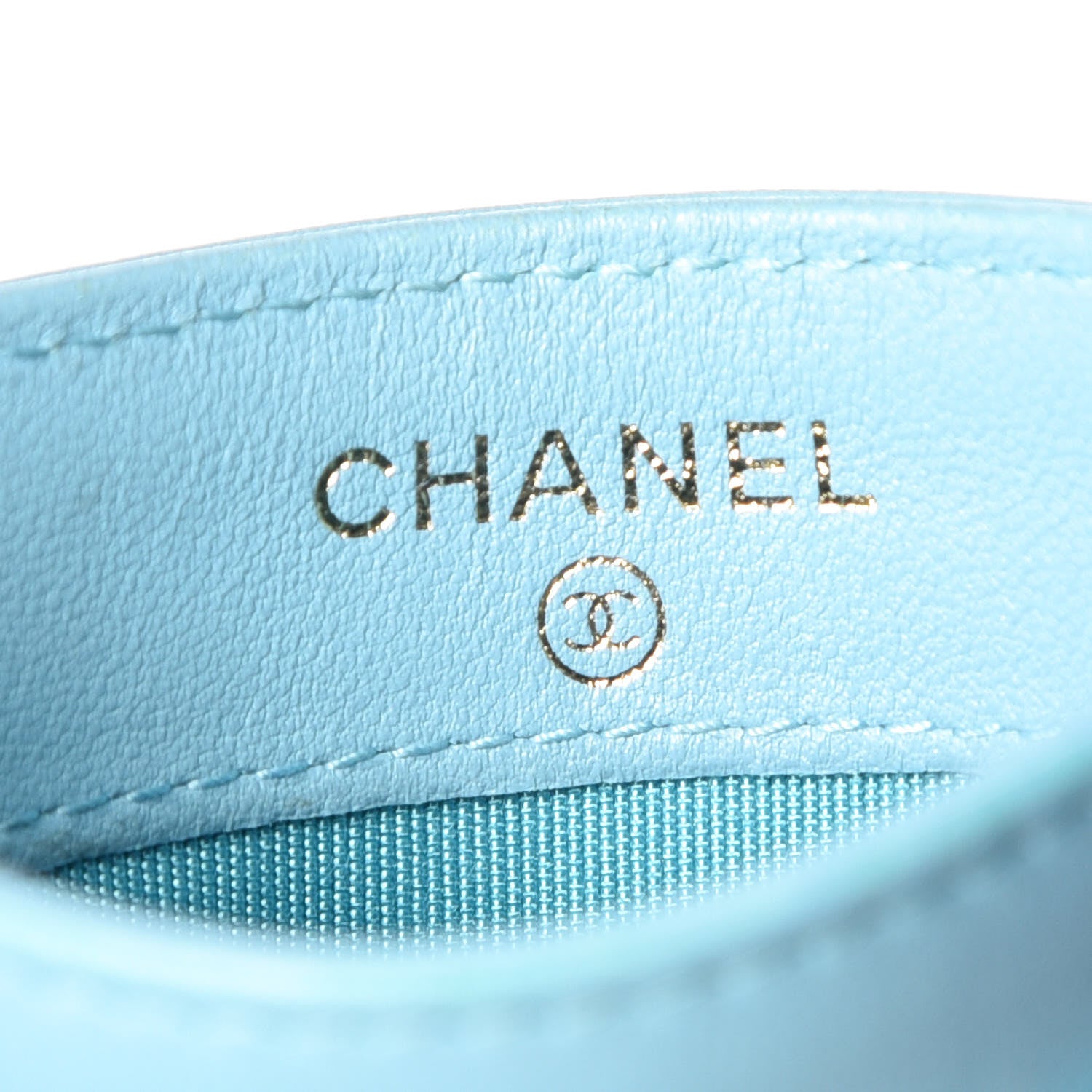 Chanel Lambskin Quilted Card Holder Blue 6 of 9
