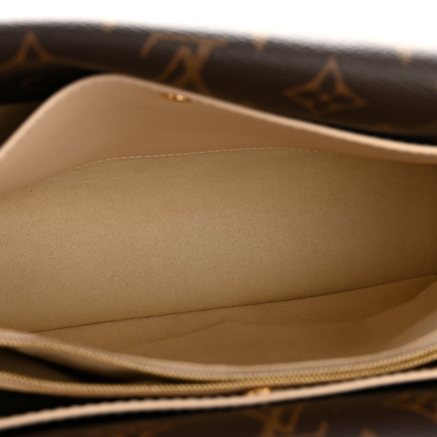 Louis Vuitton Grained Calfskin Monogram Double V Creme 5 of 14