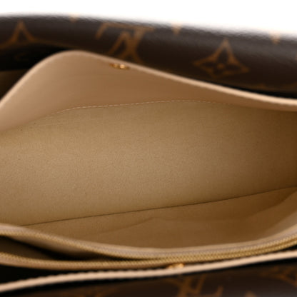 Louis Vuitton Grained Calfskin Monogram Double V Creme 5 of 14
