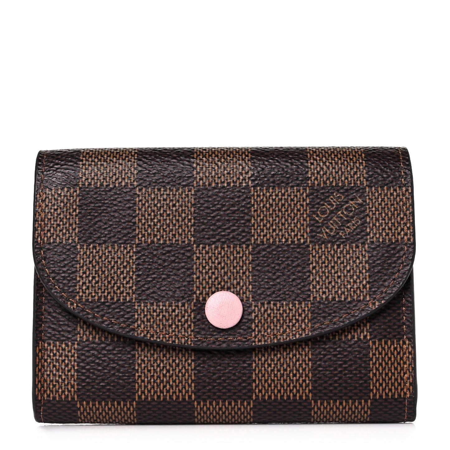 Damier Ebene Rosalie Coin Purse Rose Ballerine