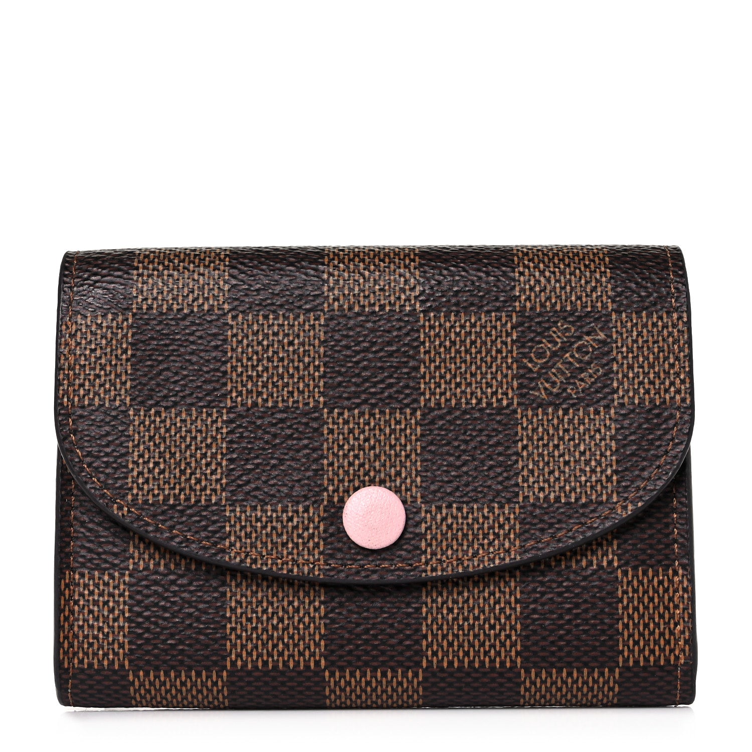 Louis Vuitton Damier Ebene Rosalie Coin Purse Rose Ballerine 1 of 8