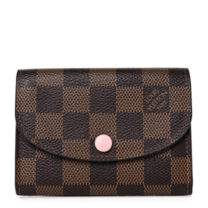 Louis Vuitton Damier Ebene Rosalie Coin Purse Rose Ballerine 1 of 8