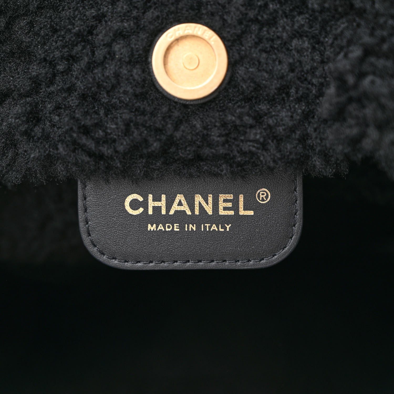Chanel Shearling Aged Lambskin Quilted Small Chanel 22 Black 8 of 13