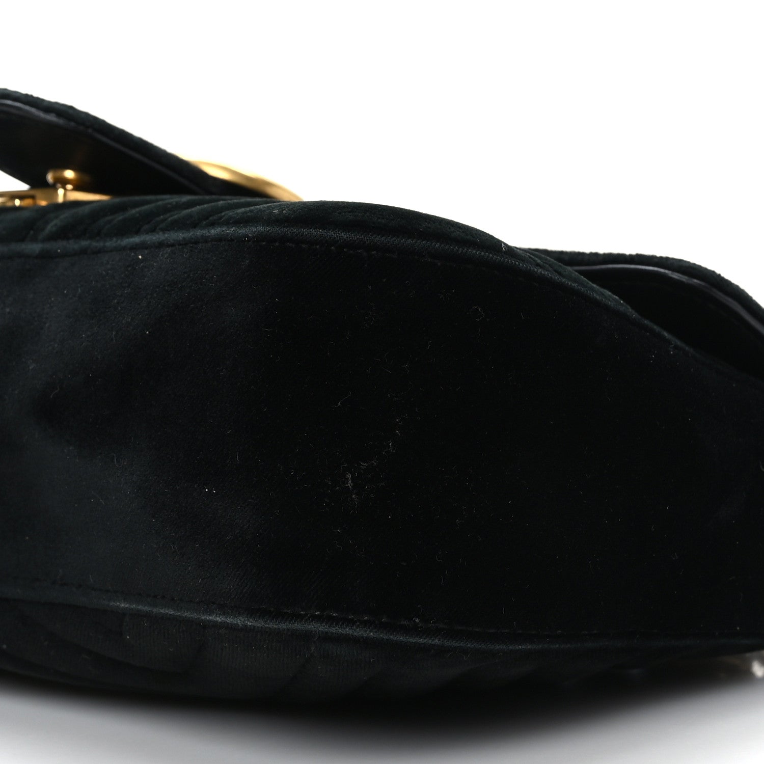 Gucci Velvet Matelasse Small GG Marmont Shoulder Bag Black 9 of 9