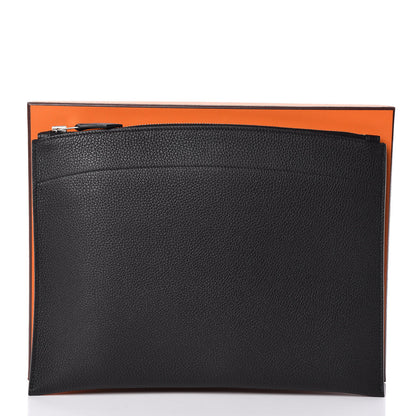 Hermes Togo Medium Bazar Pouch Black 9 of 9