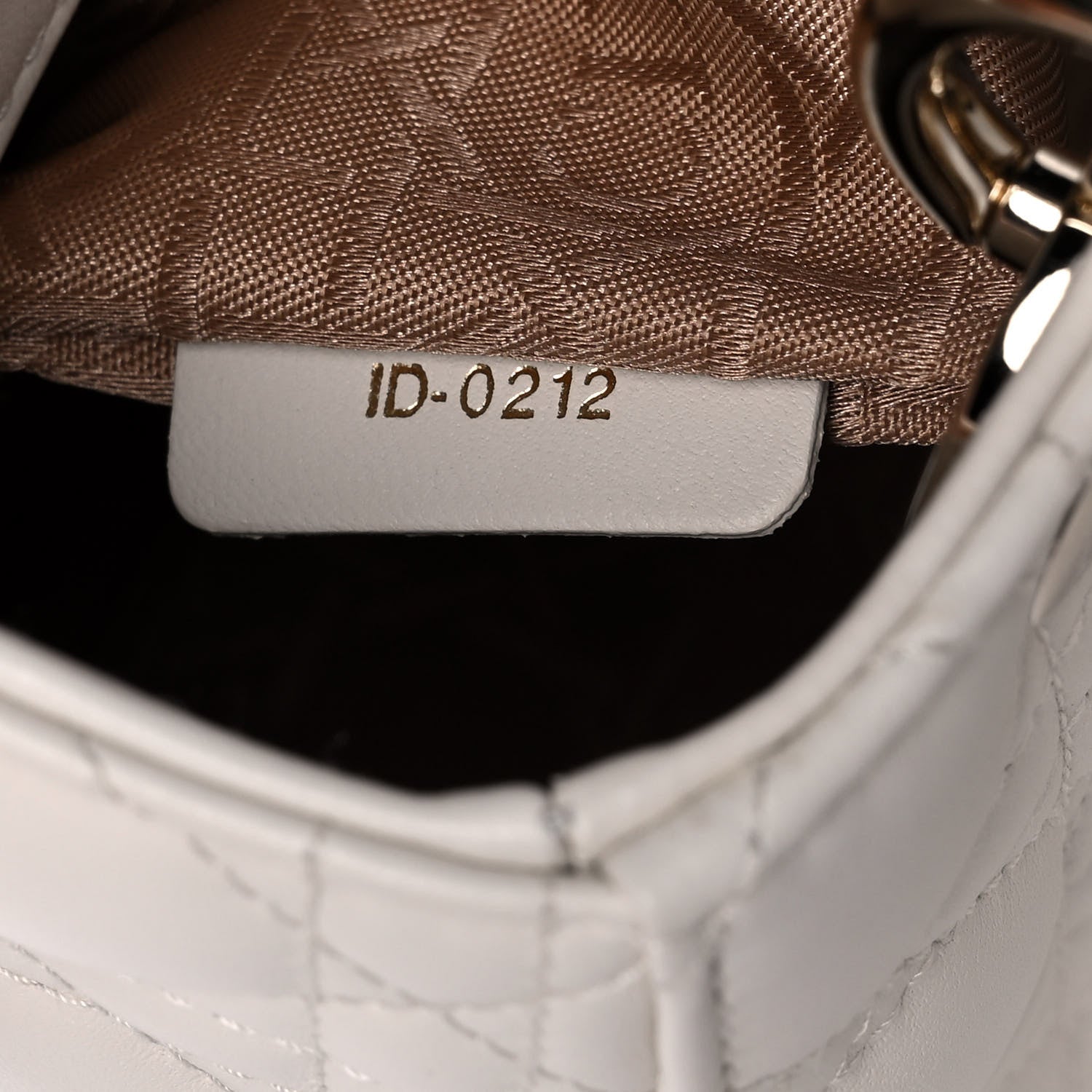 Christian Dior Lambskin Cannage Small My ABCDior Lady Dior White 7 of 12