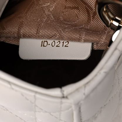 Christian Dior Lambskin Cannage Small My ABCDior Lady Dior White 7 of 12