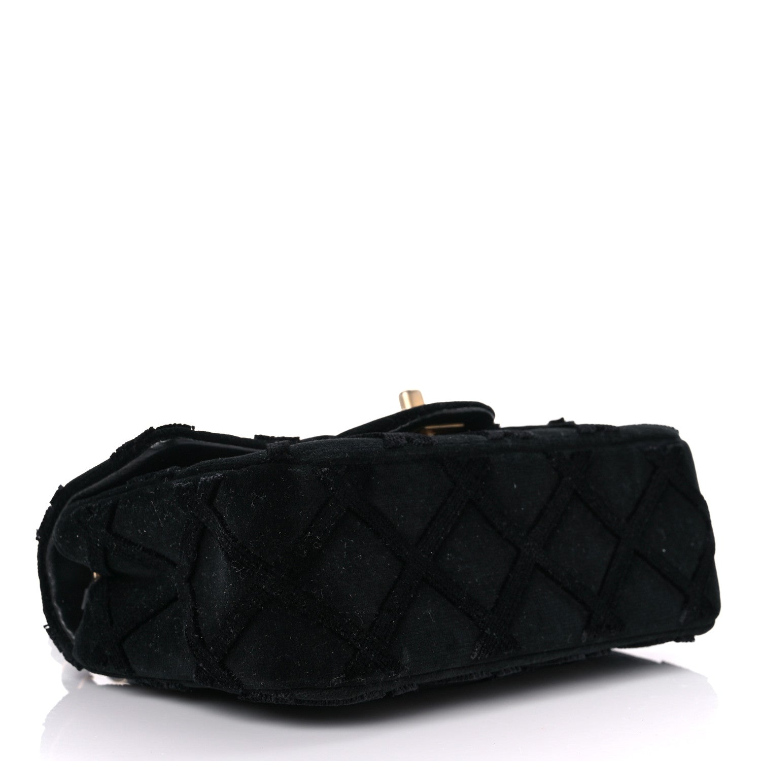Chanel Velvet Quilted Mini Rectangular Flap Black 4 of 10