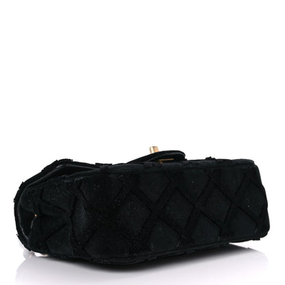 Chanel Velvet Quilted Mini Rectangular Flap Black 4 of 10