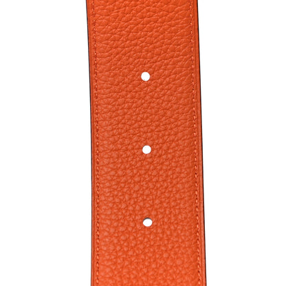 Hermes Swift Togo 42mm Constance H Belt 95 Black Orange 5 of 9