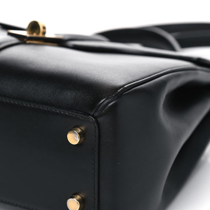 Celine Satinated Calfskin Small 16 Top Handle Bag Black 8 of 11