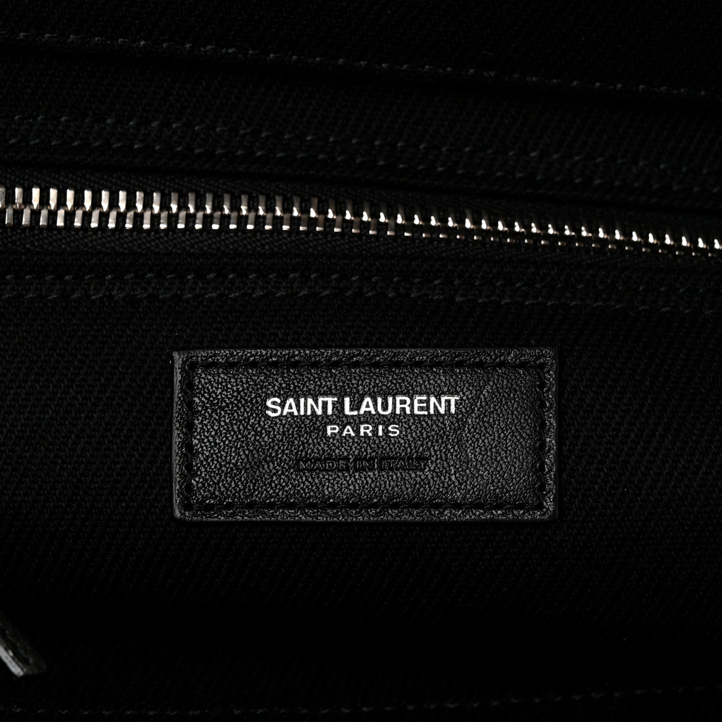 Linen Calfskin Rive Gauche Tote Black