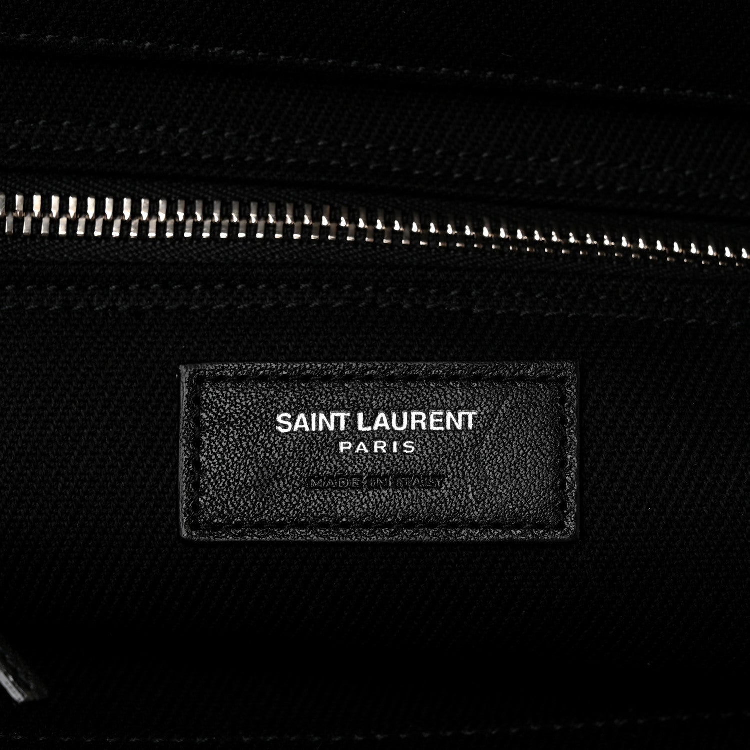Saint Laurent Linen Calfskin Rive Gauche Tote Black 5 of 9