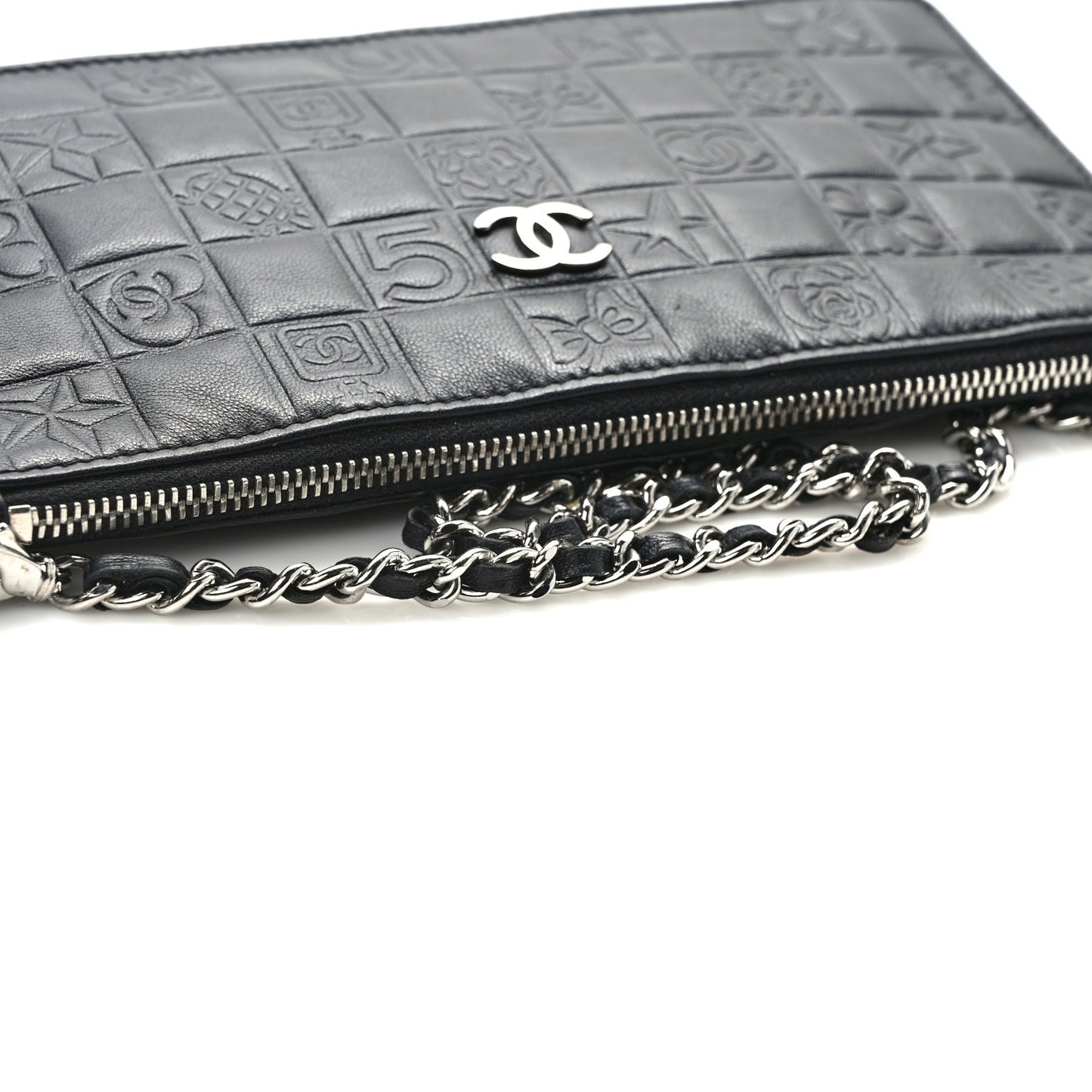 Lambskin Precious Symbols Pochette Black