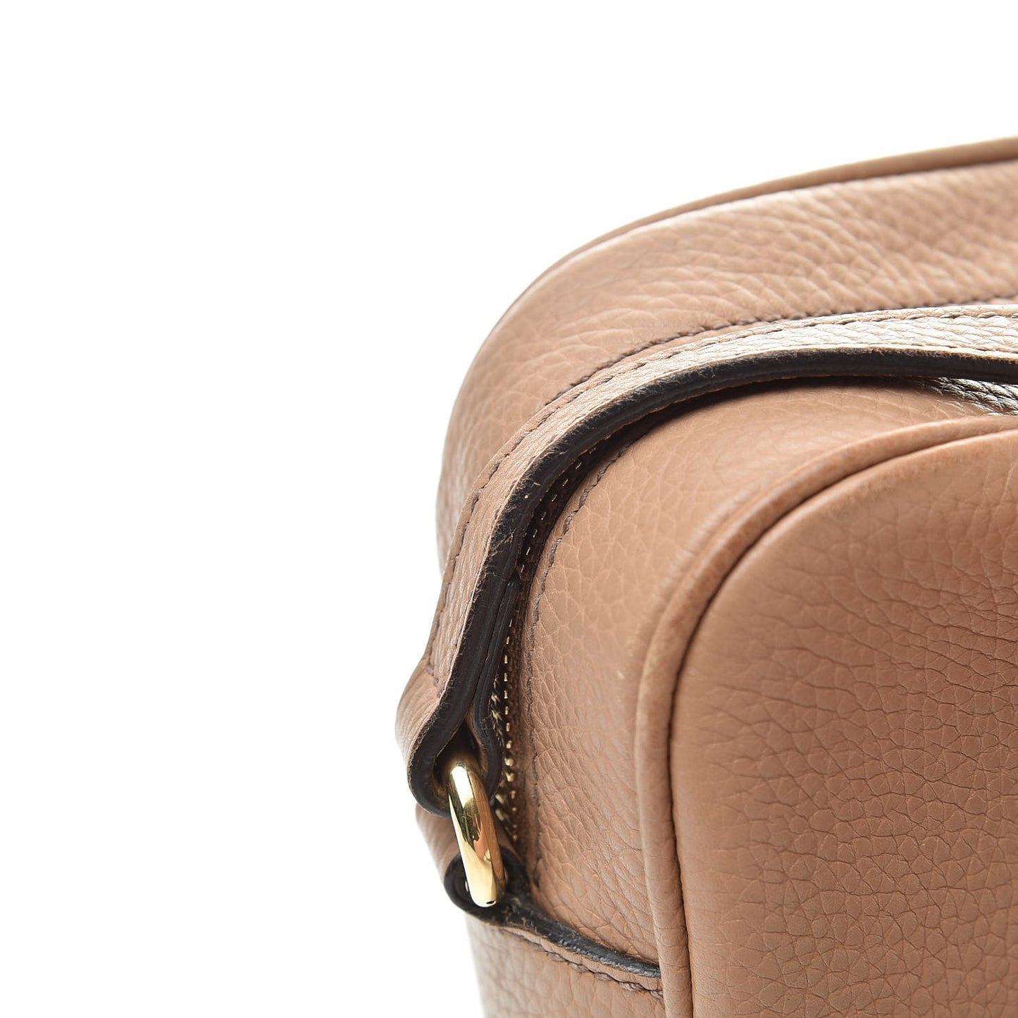 Pebbled Calfskin Small Soho Disco Bag Rose Beige