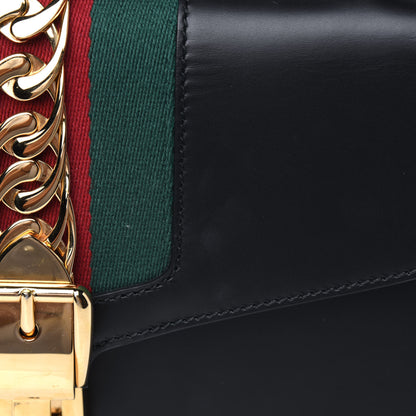 Gucci Calfskin Small Sylvie Shoulder Bag Black 12 of 13