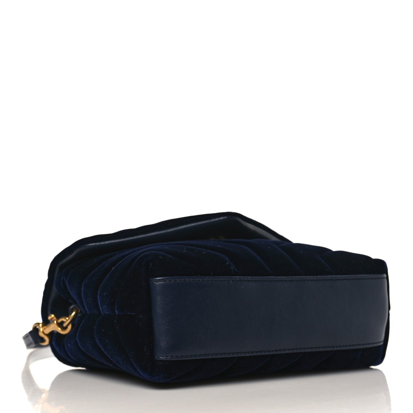 Velvet Y Quilted Monogram Toy Loulou Crossbody Bag Deep Marine