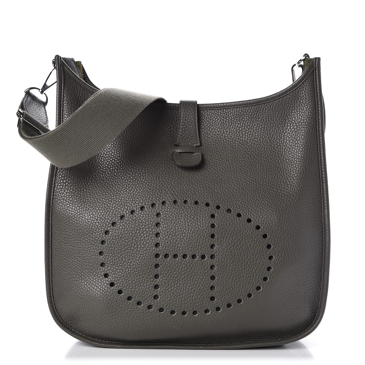 Hermes Taurillon Clemence Evelyne III GM Vert De Gris 1 of 8