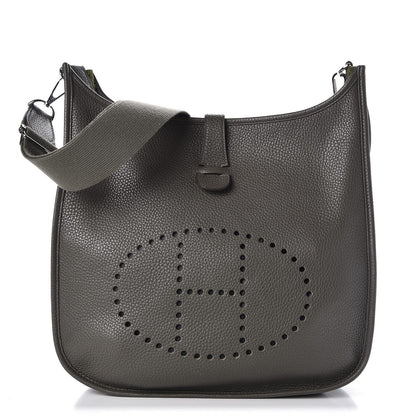 Hermes Taurillon Clemence Evelyne III GM Vert De Gris 1 of 8